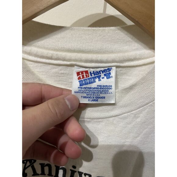 Vintage Woodstock 25th Anniversary 1994 White Single Stitch T Shirt Size XL - Picture 9 of 9